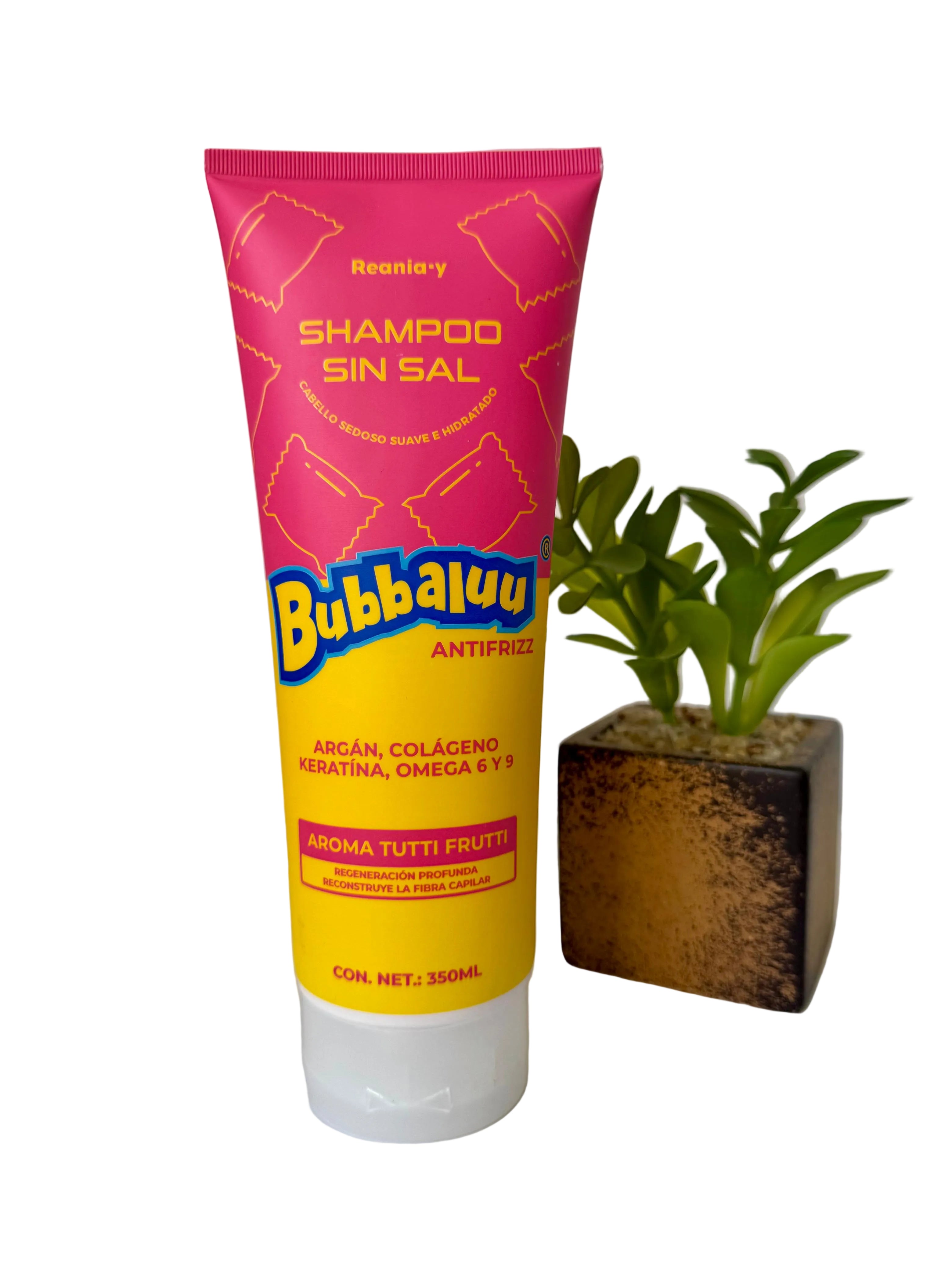 shampoo sin sal bubbaluu  tutti fruti 350ml