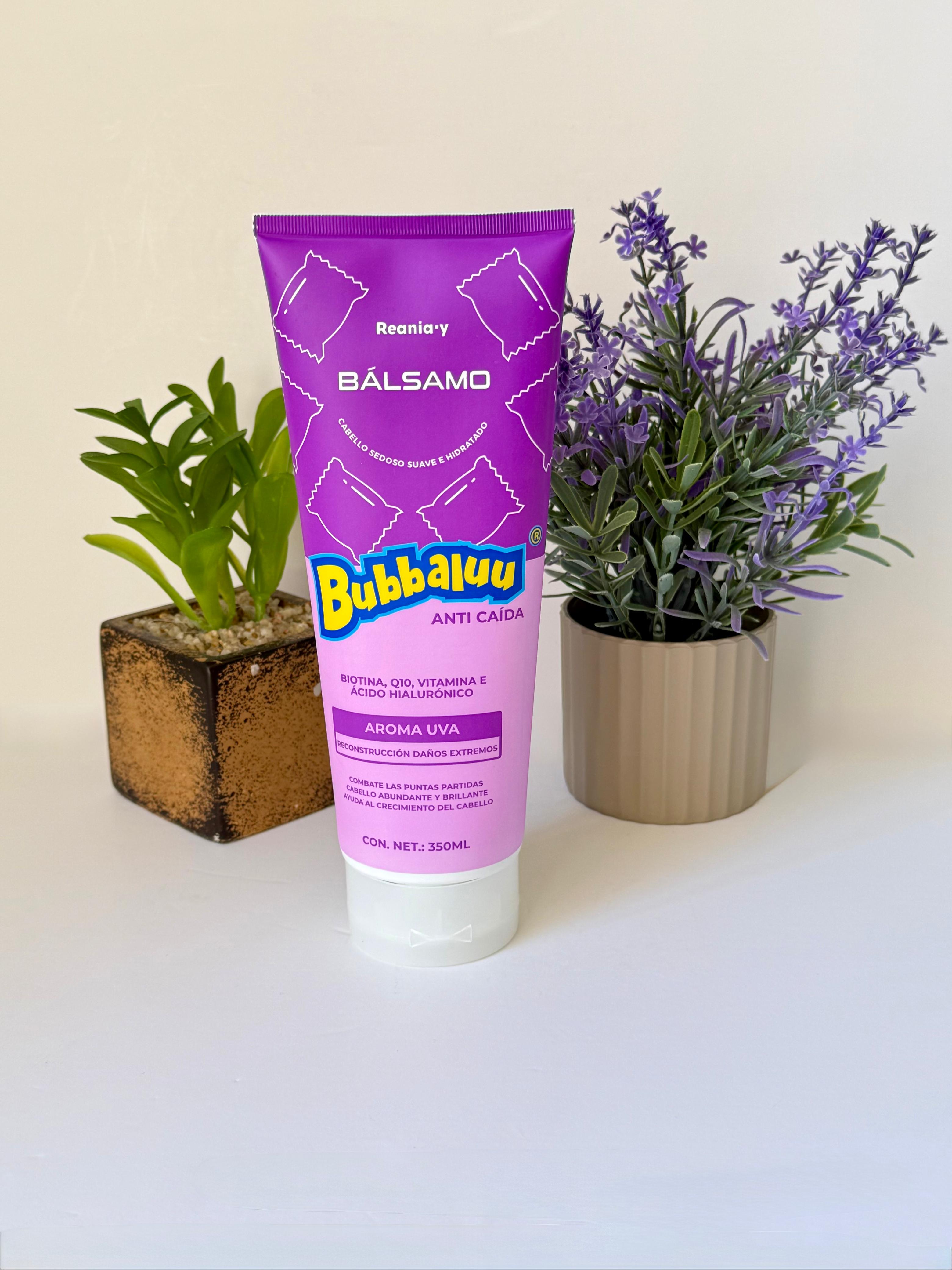 Balsamo Bubbaloo Antifrizz Sin Sal Aroma Uva 350ml