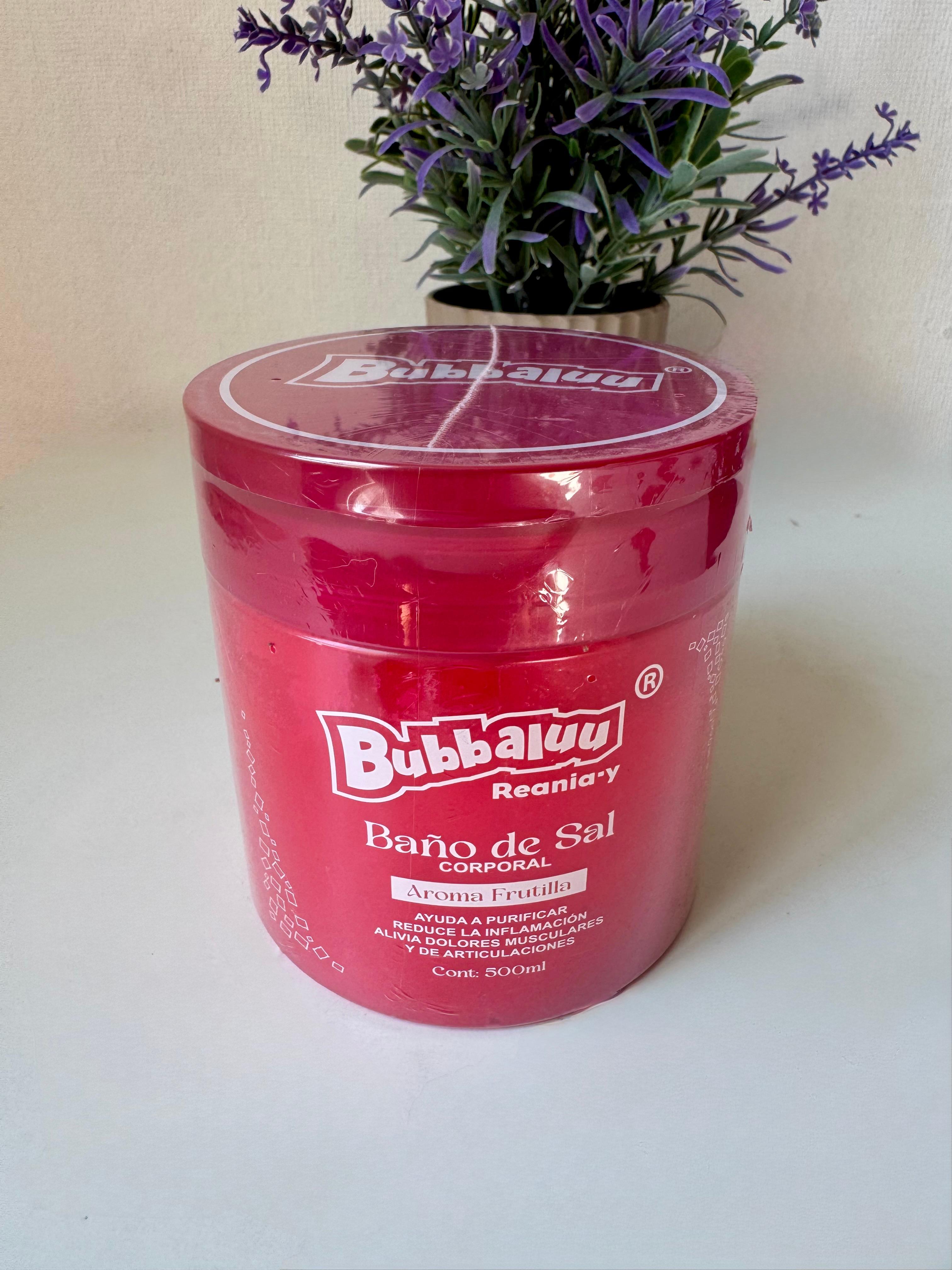 Baño De Sal Bubbaluu Hidratacion Y Brillo De Tu Piel 500ml Frutilla