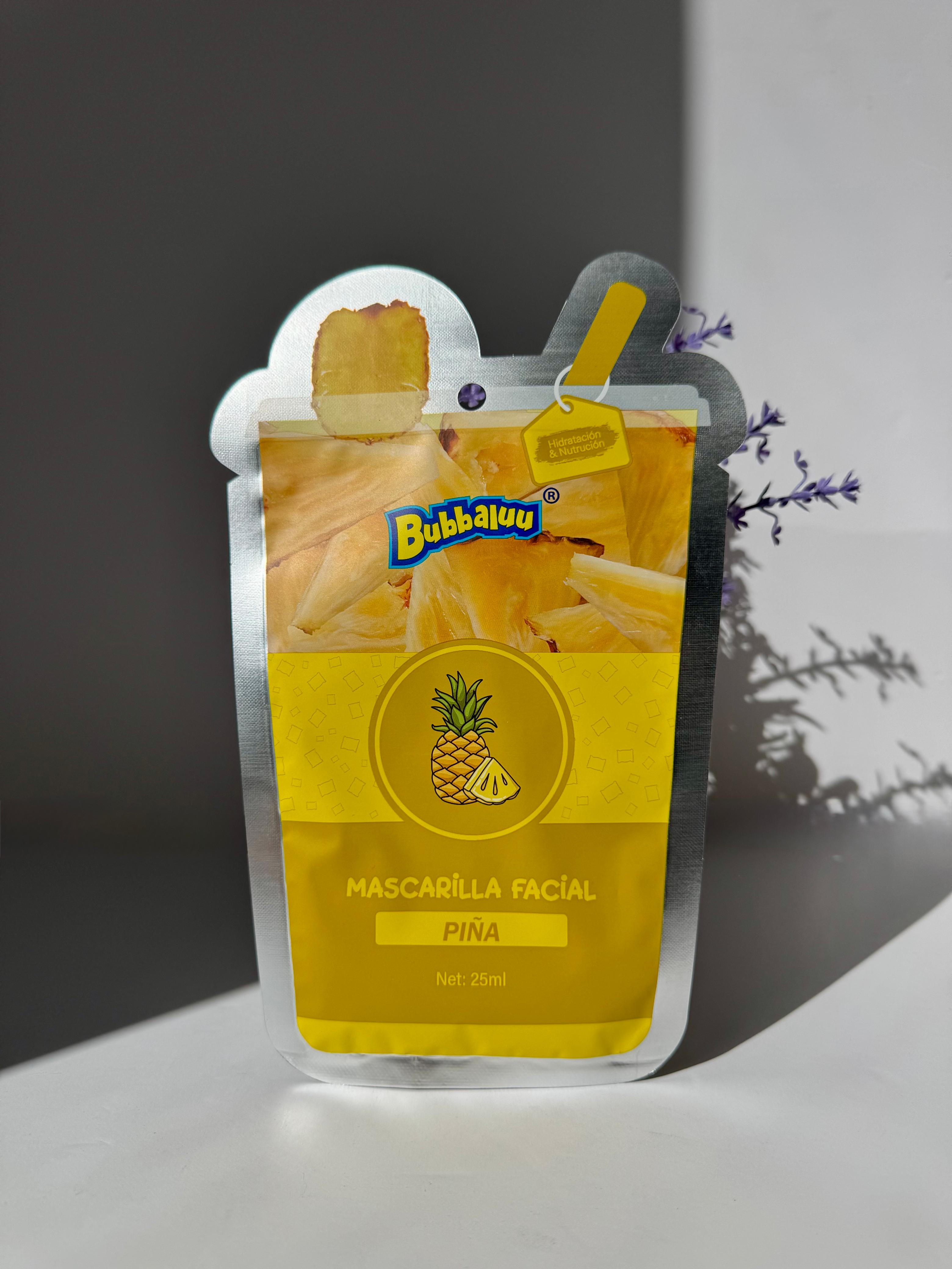 Mascarilla Facial Unidad Bubbaluu Piña
