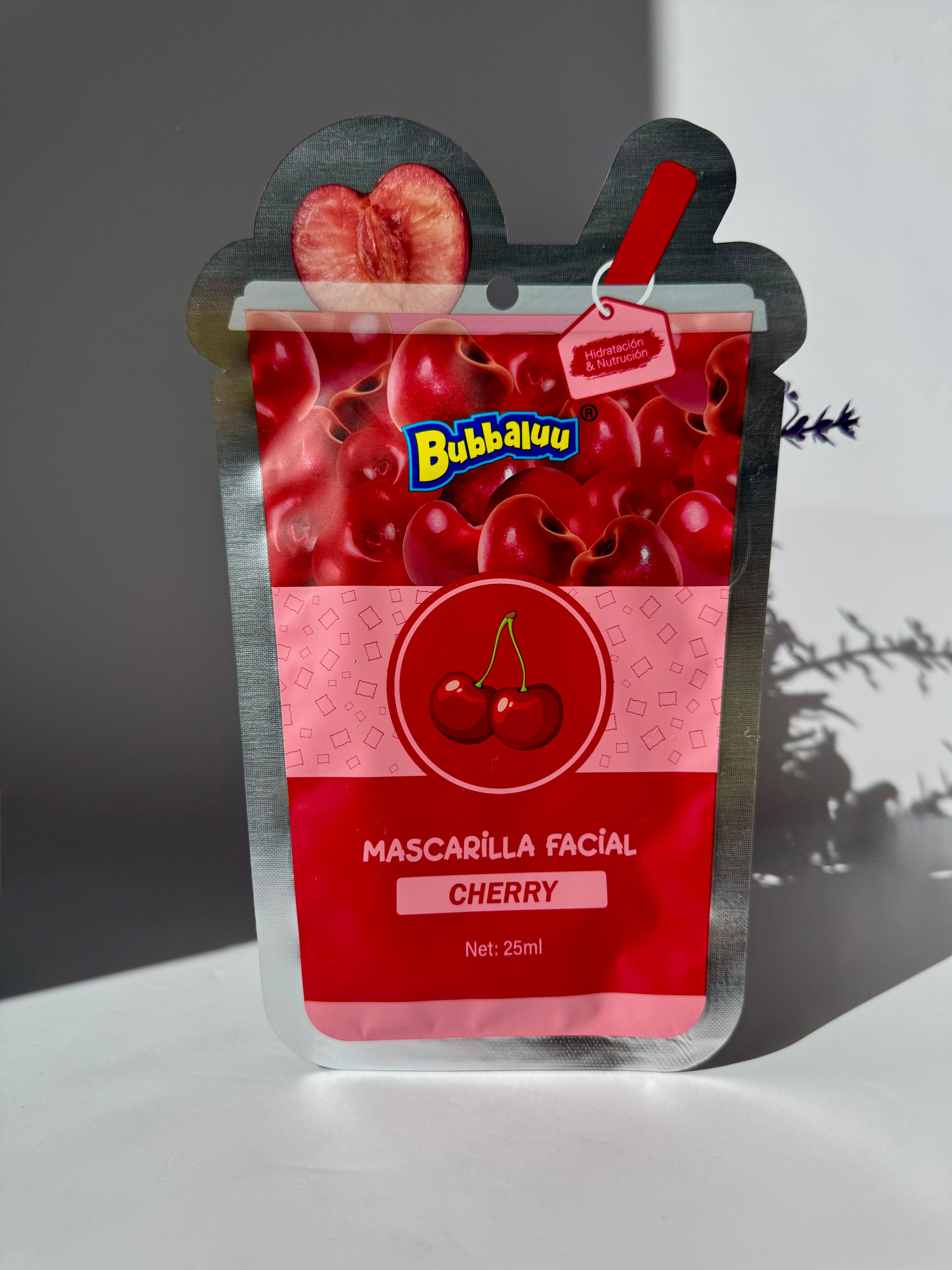 Mascarilla Facial Unidad Bubbaluu Cherry